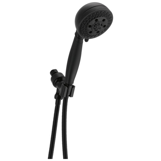 DELTA Universal Showering Components H2OKINETIC 5-Setting Shower Mount Hand Shower — Matte Black