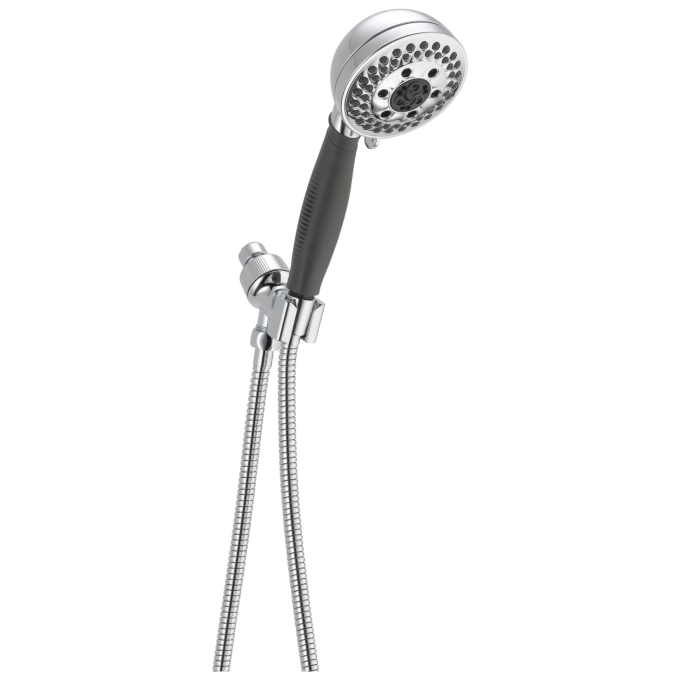 DELTA Universal Showering Components H2OKINETIC 5-Setting Shower Mount Hand Shower — Chrome