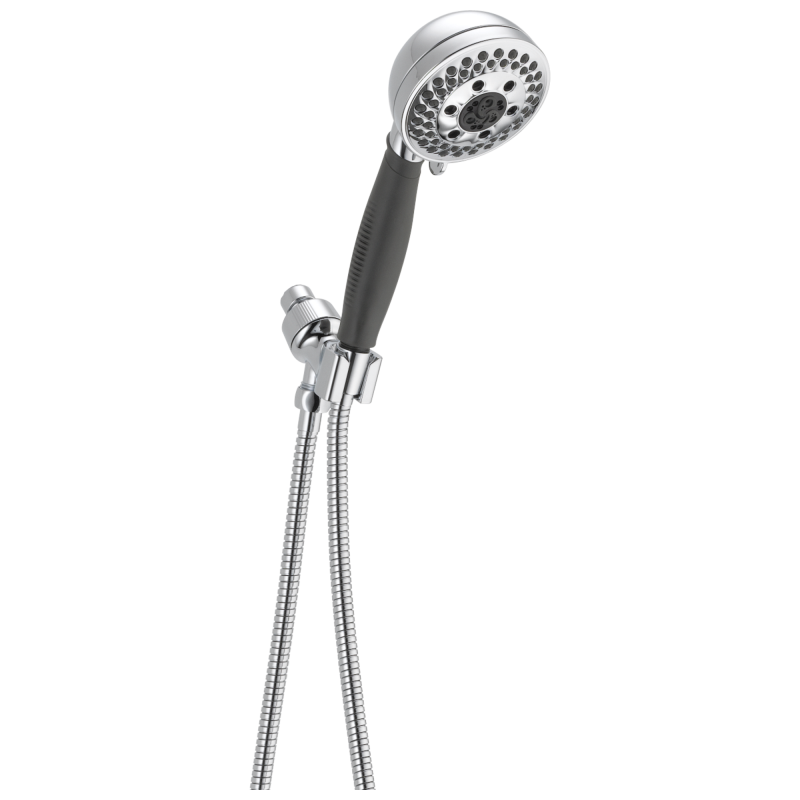 DELTA Universal Showering Components H2OKINETIC 5-Setting Shower Mount Hand Shower — Chrome