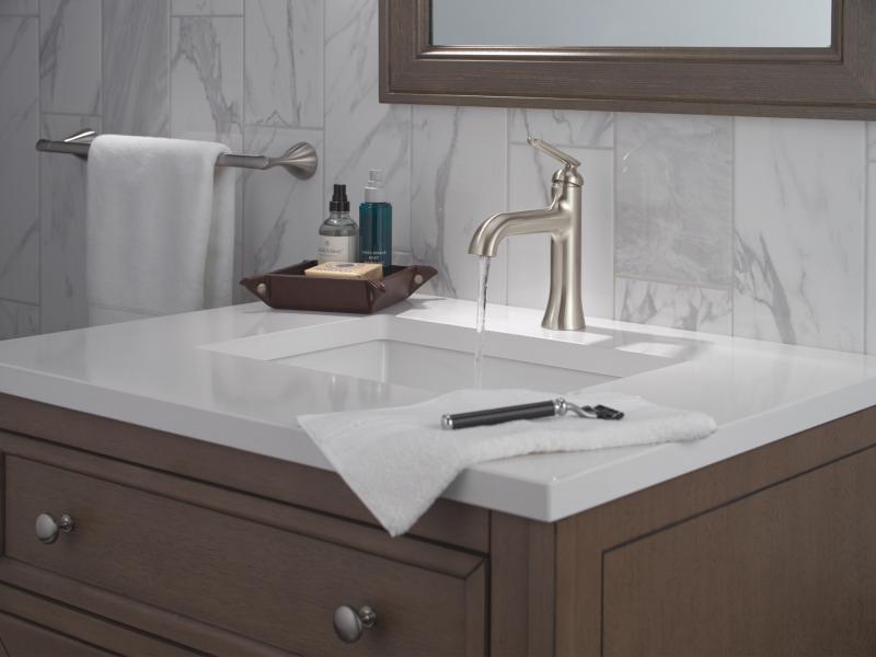 DELTA Bonacci Single Handle Bathroom Faucet — Lumicoat® Stainless
