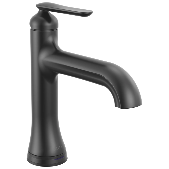DELTA Bonacci Single Handle Bathroom Faucet with Touch20 with Touchless Technology — Matte Black