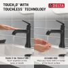 DELTA Bonacci Single Handle Bathroom Faucet with Touch20 with Touchless Technology — Matte Black