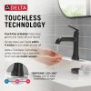 DELTA Bonacci Single Handle Bathroom Faucet with Touch20 with Touchless Technology — Matte Black