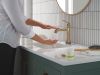 DELTA Bonacci Single Handle Bathroom Faucet with Touch20 with Touchless Technology — Lumicoat® Champagne Bronze