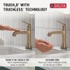 DELTA Bonacci Single Handle Bathroom Faucet with Touch20 with Touchless Technology — Lumicoat® Champagne Bronze