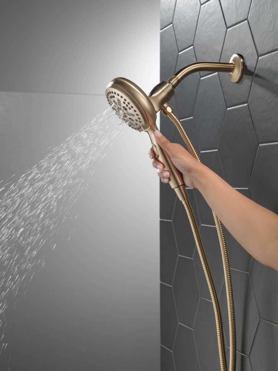 DELTA Universal Showering Components 7-Setting SureDock Magnetic Hand Shower — Champagne Bronze