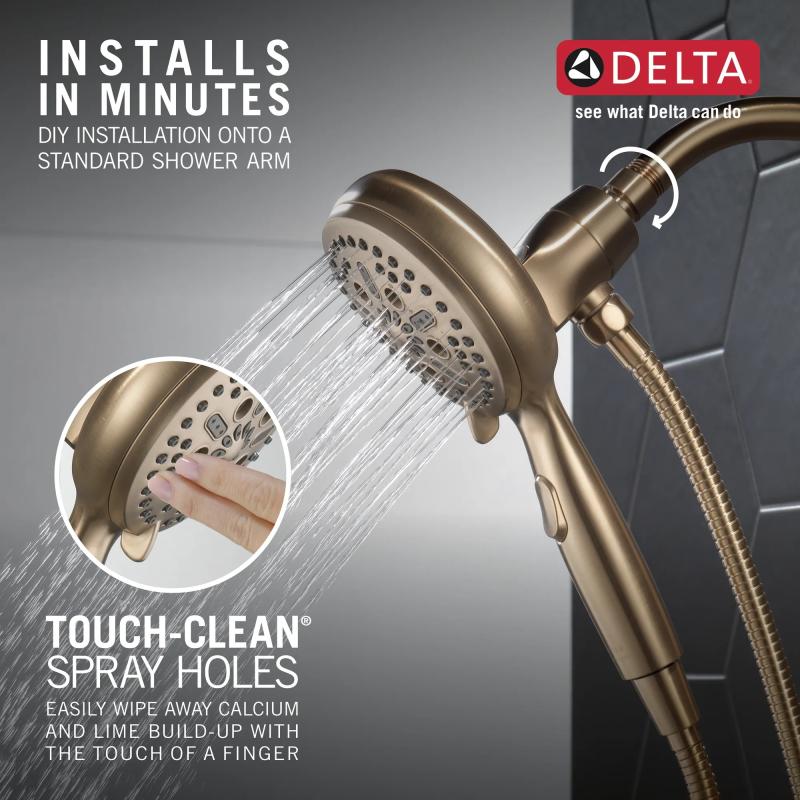 DELTA Universal Showering Components 7-Setting SureDock Magnetic Hand Shower — Champagne Bronze