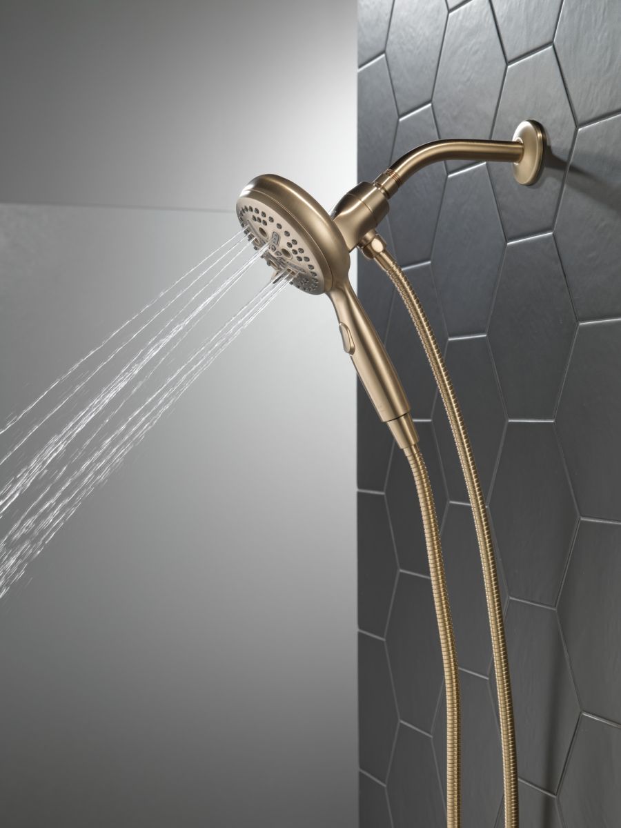 DELTA Universal Showering Components 7-Setting SureDock Magnetic Hand Shower — Champagne Bronze