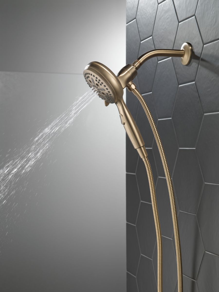 DELTA Universal Showering Components 7-Setting SureDock Magnetic Hand Shower — Champagne Bronze
