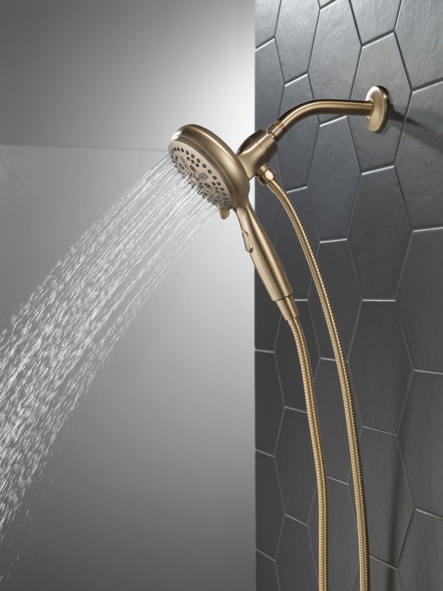 DELTA Universal Showering Components 7-Setting SureDock Magnetic Hand Shower — Champagne Bronze