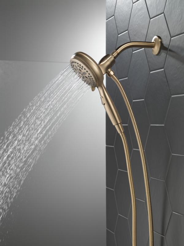 DELTA Universal Showering Components 7-Setting SureDock Magnetic Hand Shower — Champagne Bronze