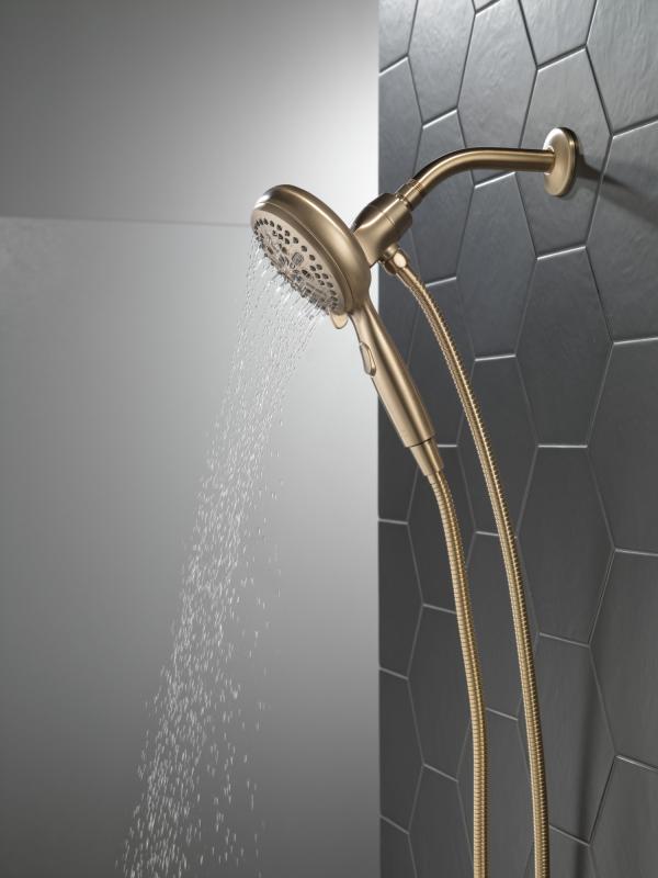 DELTA Universal Showering Components 7-Setting SureDock Magnetic Hand Shower — Champagne Bronze