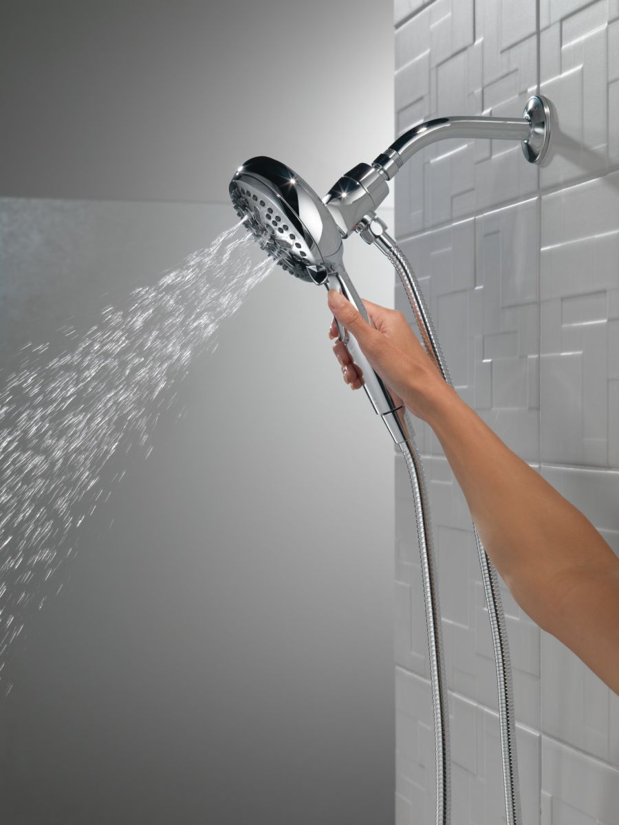 DELTA Universal Showering Components 7-Setting SureDock Magnetic Hand Shower — Chrome