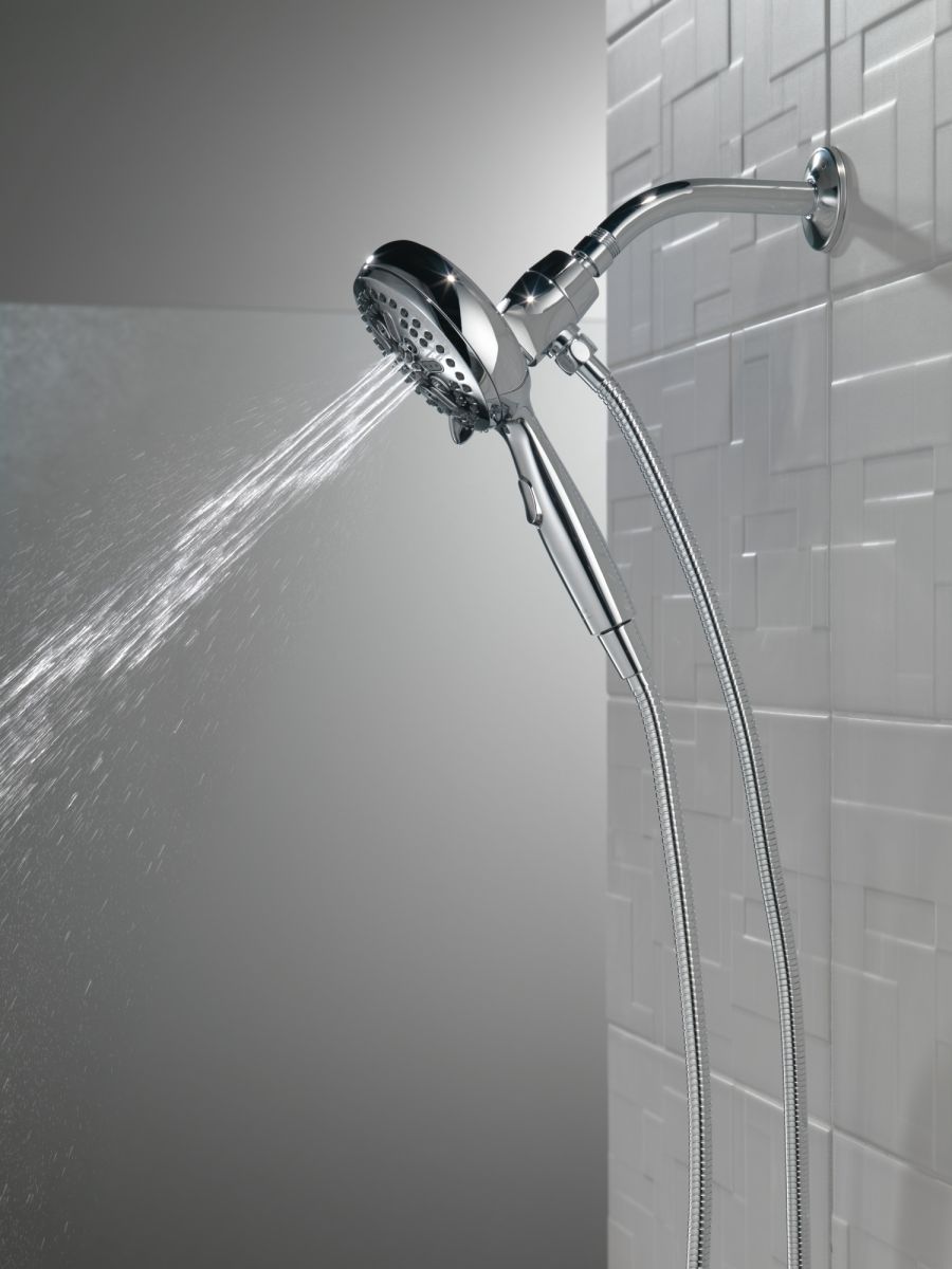 DELTA Universal Showering Components 7-Setting SureDock Magnetic Hand Shower — Chrome