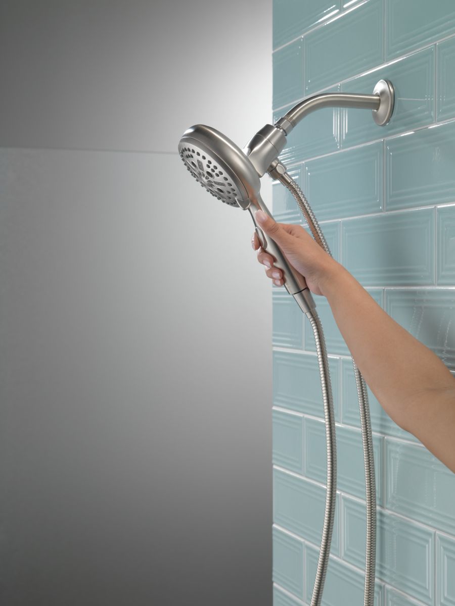 DELTA Universal Showering Components 7-Setting SureDock Magnetic Hand Shower — Stainless