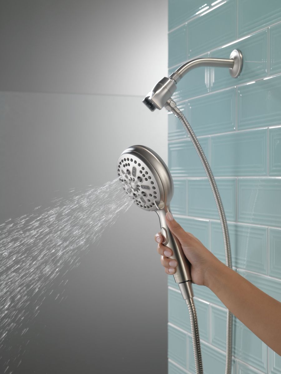 DELTA Universal Showering Components 7-Setting SureDock Magnetic Hand Shower — Stainless