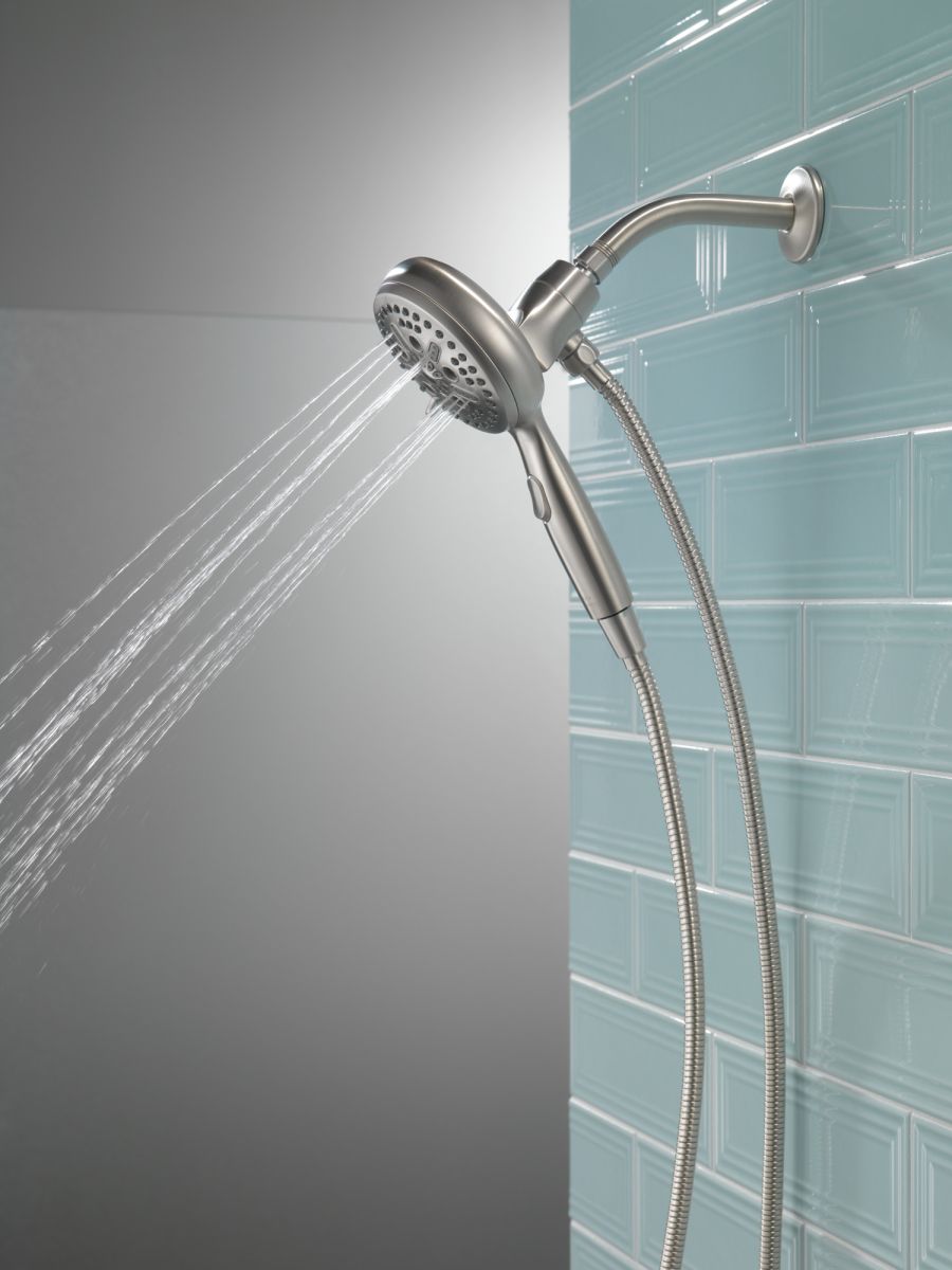DELTA Universal Showering Components 7-Setting SureDock Magnetic Hand Shower — Stainless
