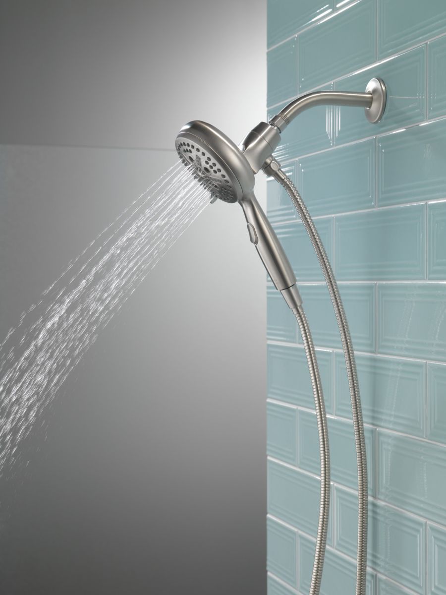 DELTA Universal Showering Components 7-Setting SureDock Magnetic Hand Shower — Stainless