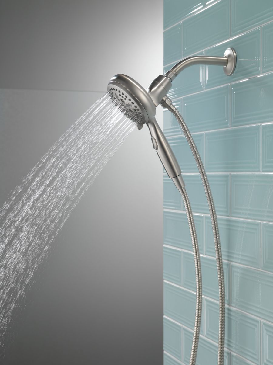 DELTA Universal Showering Components 7-Setting SureDock Magnetic Hand Shower — Stainless
