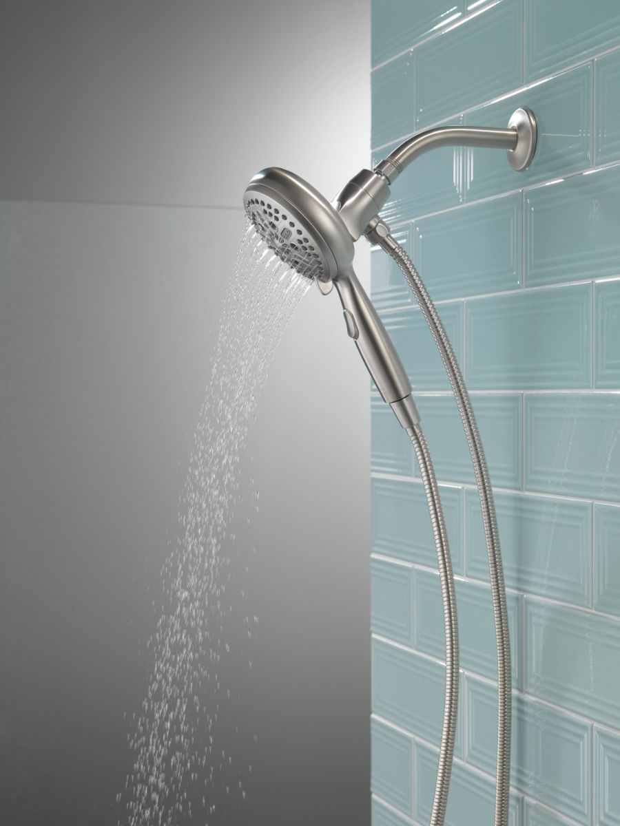 DELTA Universal Showering Components 7-Setting SureDock Magnetic Hand Shower — Stainless
