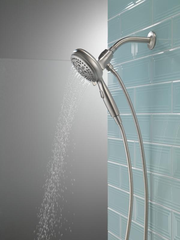 DELTA Universal Showering Components 7-Setting SureDock Magnetic Hand Shower — Stainless