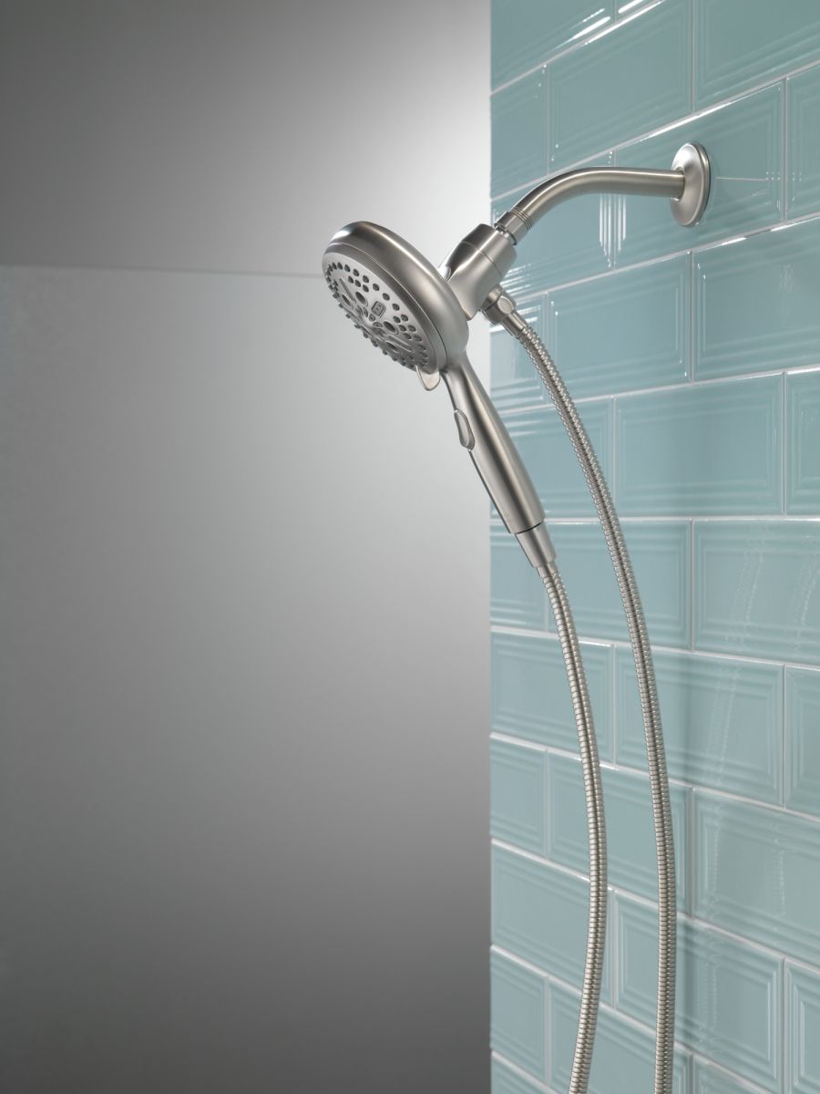 DELTA Universal Showering Components 7-Setting SureDock Magnetic Hand Shower — Stainless