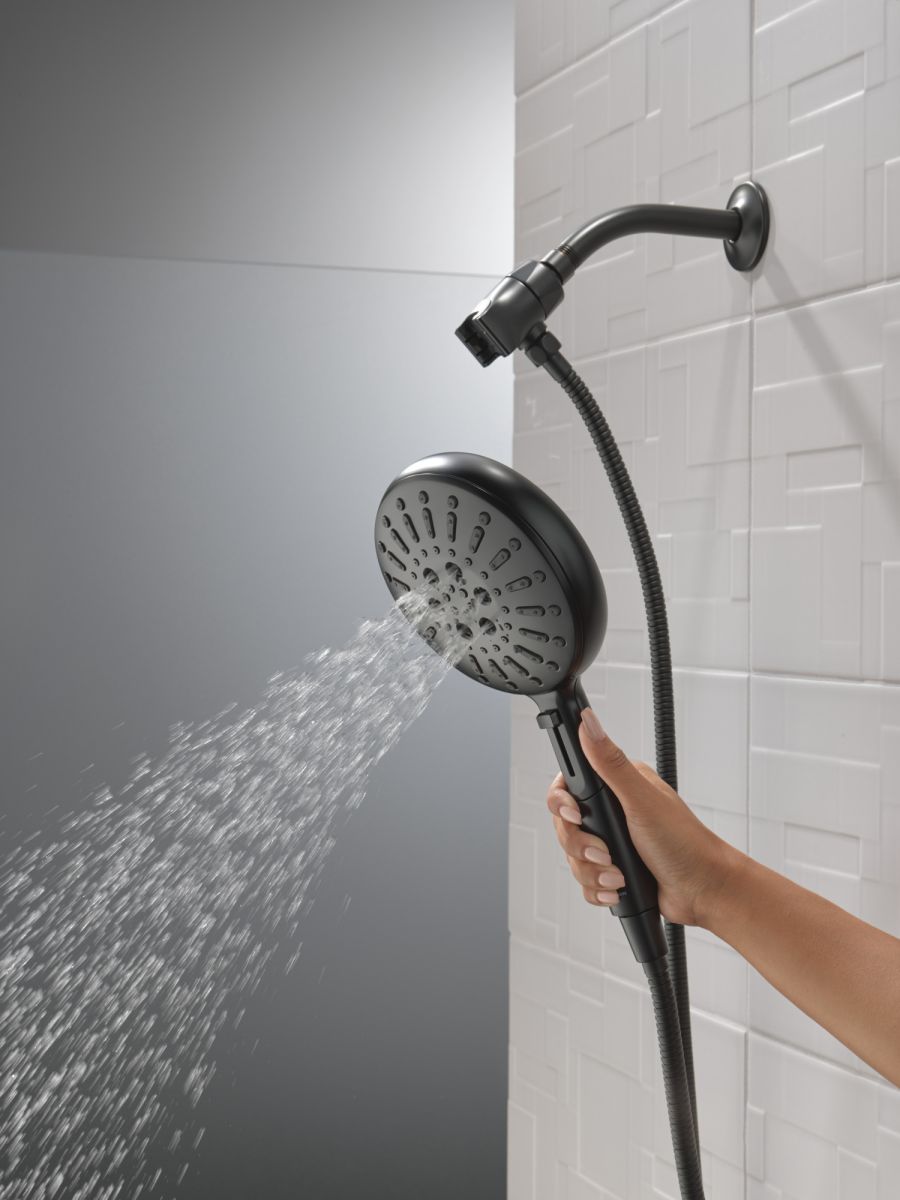 DELTA Universal Showering Components 7-Setting SureDock Magnetic Hand Shower — Matte Black