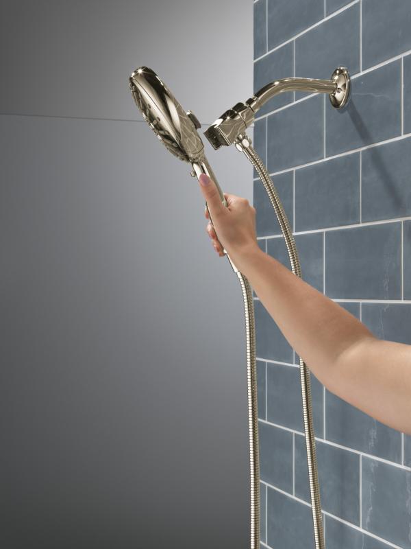 DELTA Universal Showering Components 7-Setting SureDock Magnetic Hand Shower — Lumicoat® Polished Nickel