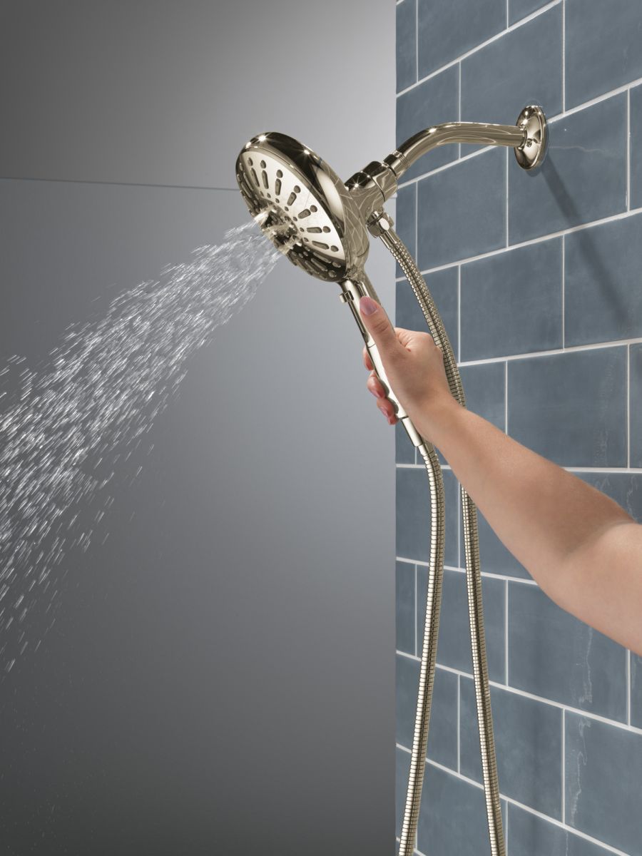 DELTA Universal Showering Components 7-Setting SureDock Magnetic Hand Shower — Lumicoat® Polished Nickel