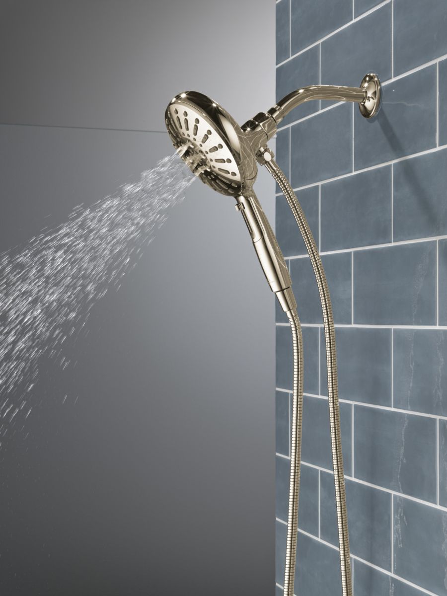 DELTA Universal Showering Components 7-Setting SureDock Magnetic Hand Shower — Lumicoat® Polished Nickel