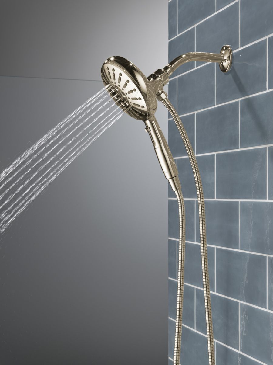 DELTA Universal Showering Components 7-Setting SureDock Magnetic Hand Shower — Lumicoat® Polished Nickel