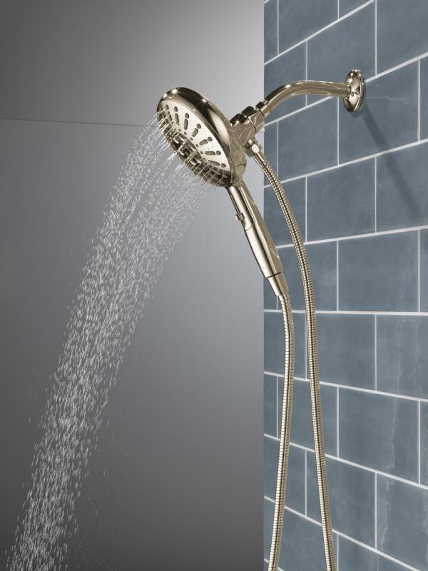DELTA Universal Showering Components 7-Setting SureDock Magnetic Hand Shower — Lumicoat® Polished Nickel