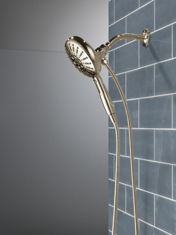 DELTA Universal Showering Components 7-Setting SureDock Magnetic Hand Shower — Lumicoat® Polished Nickel