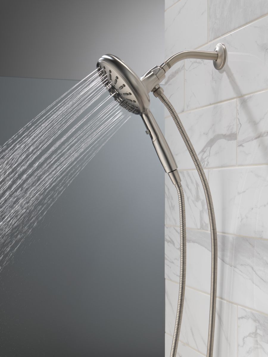 DELTA Universal Showering Components 7-Setting SureDock Magnetic Hand Shower — Lumicoat® Stainless
