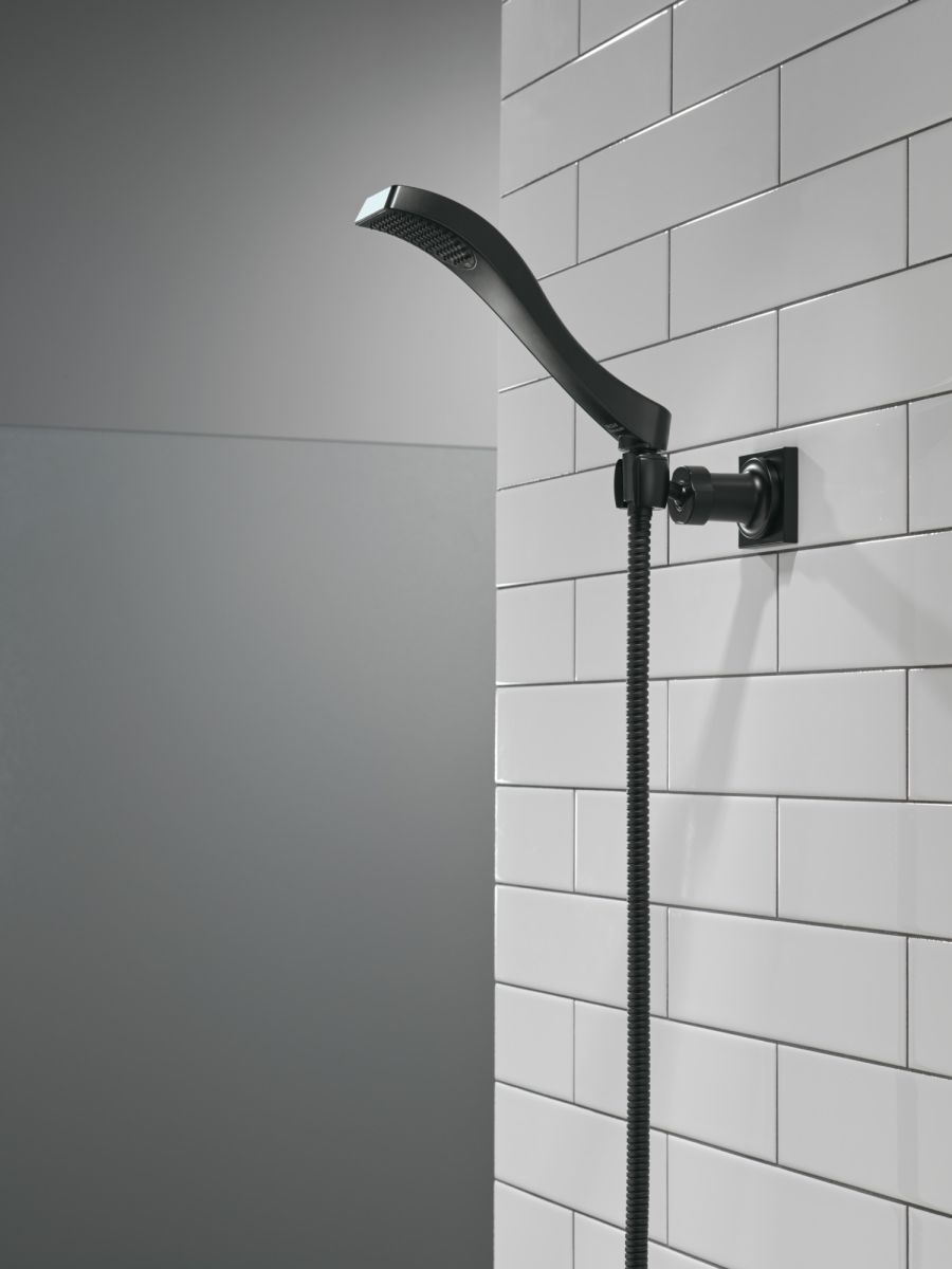 DELTA Dryden Premium Single-Setting Adjustable Wall Mount Hand Shower — Matte Black