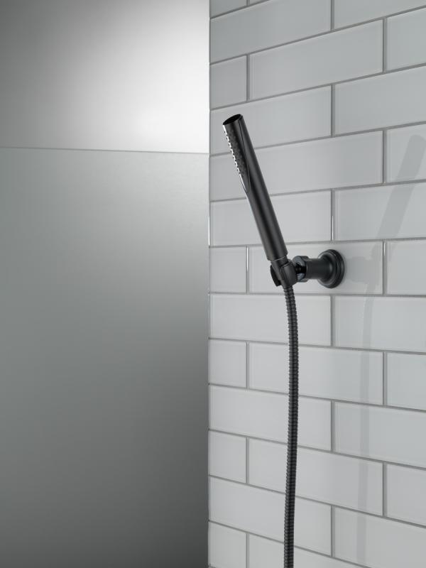DELTA Grail Premium Single-Setting Adjustable Wall Mount Hand Shower — Matte Black