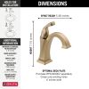DELTA Dryden Single Handle Bathroom Faucet — Champagne Bronze