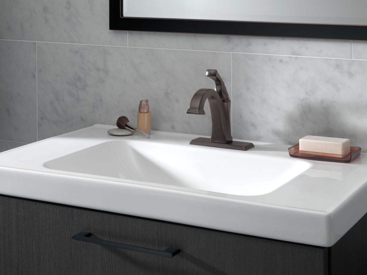 DELTA Dryden Single Handle Bathroom Faucet — Venetian Bronze
