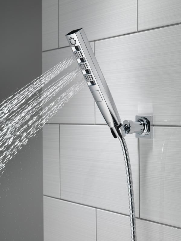 DELTA Universal Showering Components H2OKINETIC 4-Setting Wall Mount Hand Shower — Lumicoat® Chrome