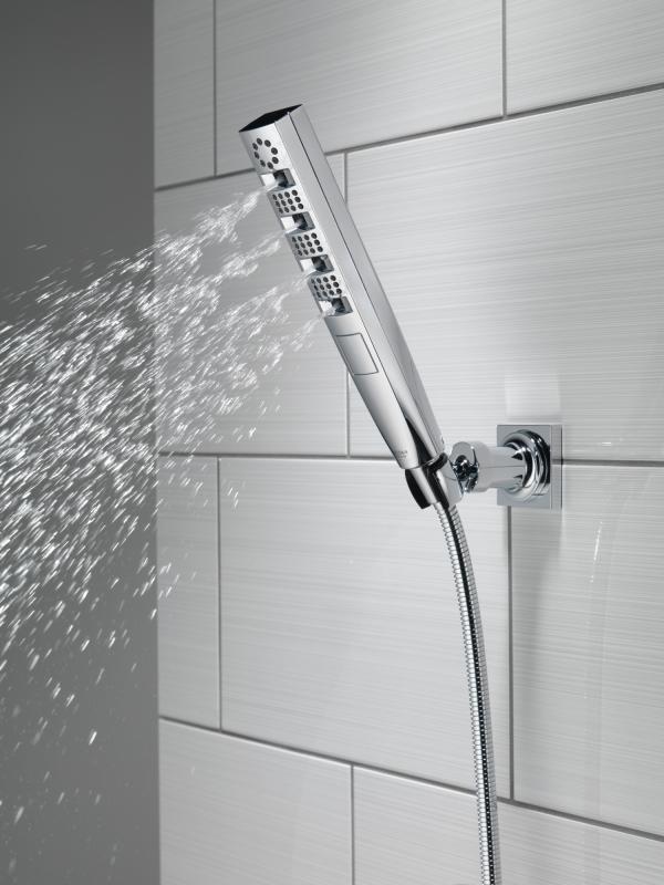 DELTA Universal Showering Components H2OKINETIC 4-Setting Wall Mount Hand Shower — Lumicoat® Chrome
