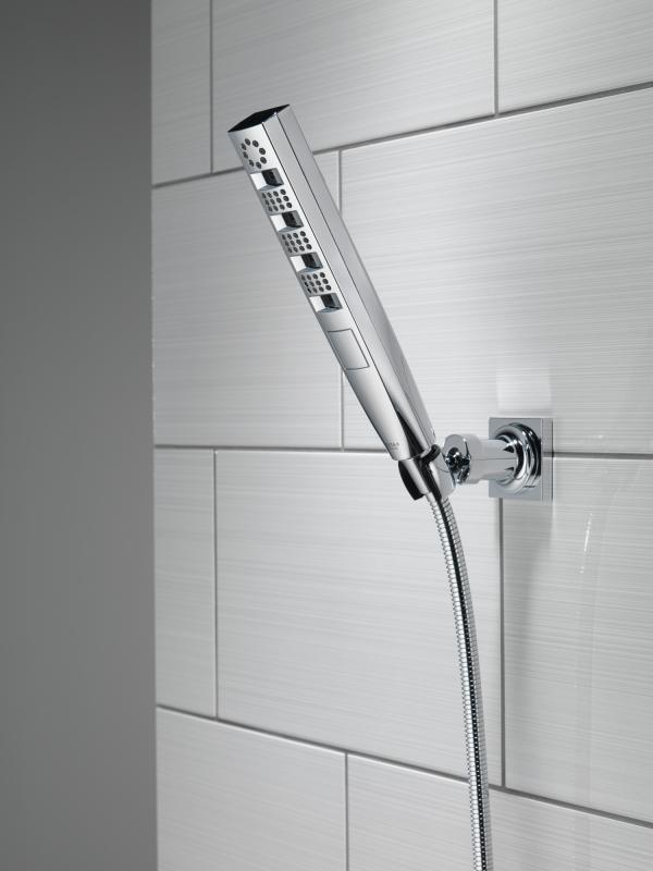 DELTA Universal Showering Components H2OKINETIC 4-Setting Wall Mount Hand Shower — Lumicoat® Chrome