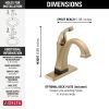 DELTA Dryden Touch2O Bathroom Faucet with Touchless Technology — Champagne Bronze