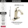 DELTA Dryden Touch2O Bathroom Faucet with Touchless Technology — Polished Nickel