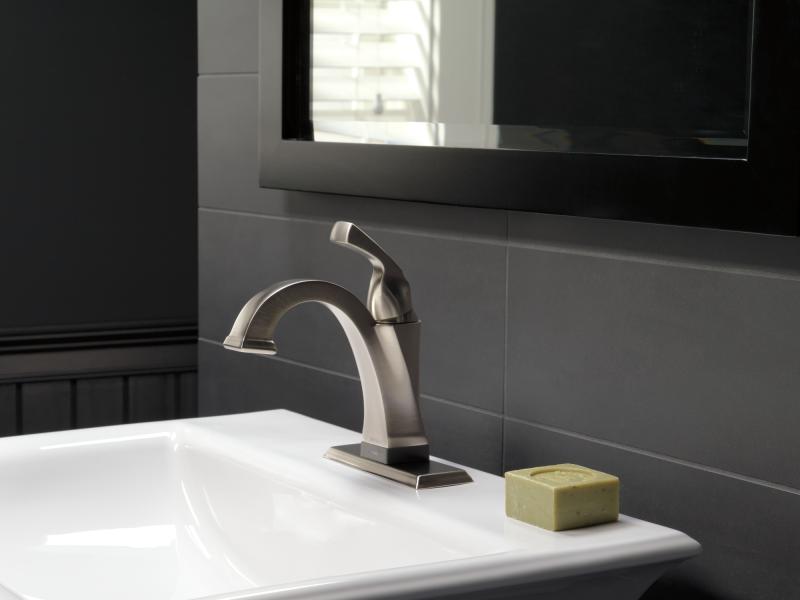DELTA Dryden Touch2O Bathroom Faucet with Touchless Technology — Stainless