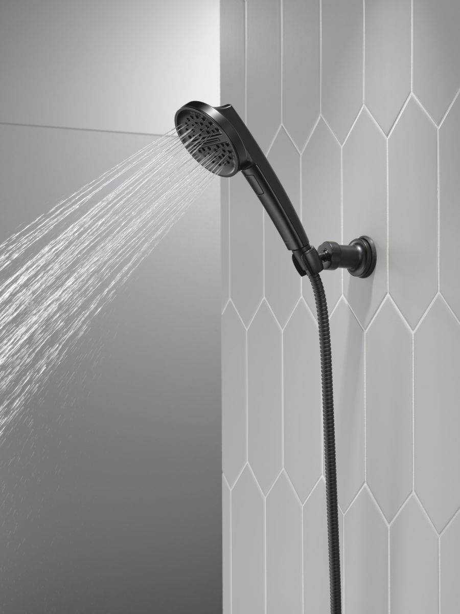 DELTA Universal Showering Components 3-Setting Wall Mount Handshower — Matte Black