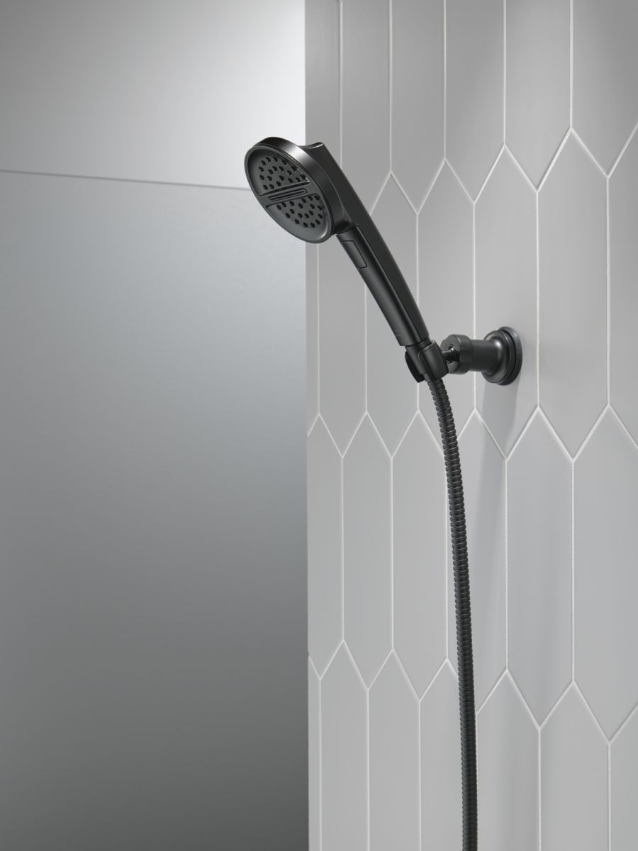 DELTA Universal Showering Components 3-Setting Wall Mount Handshower — Matte Black