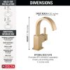 DELTA Vero Single Handle Bathroom Faucet — Champagne Bronze