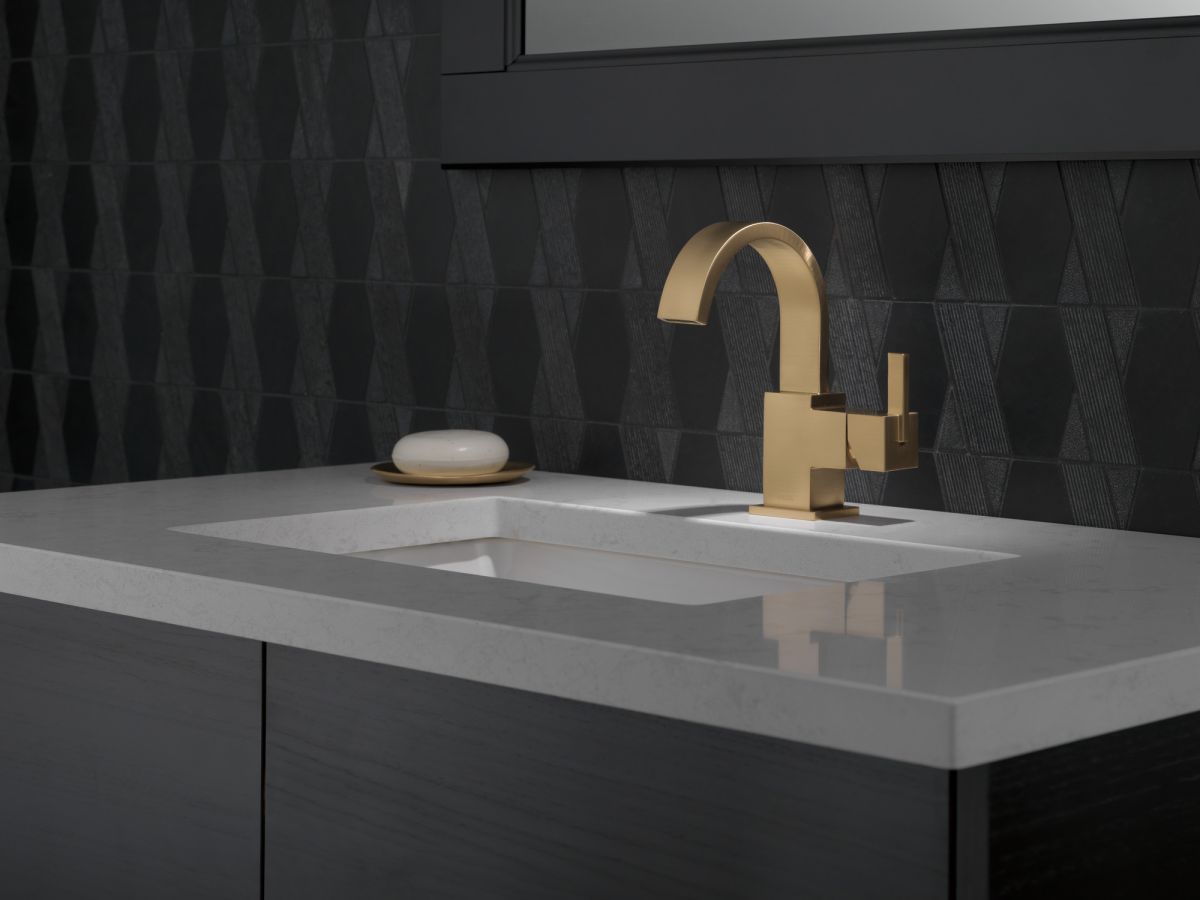 DELTA Vero Single Handle Bathroom Faucet — Champagne Bronze