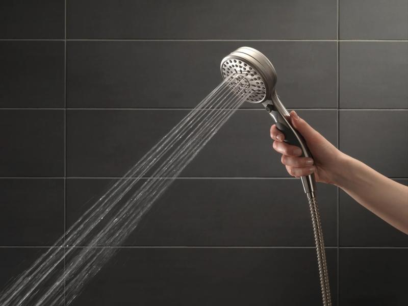 DELTA Universal Showering Components ActivTouch 9-Setting Adjustable Wall Mount Hand Shower — Stainless