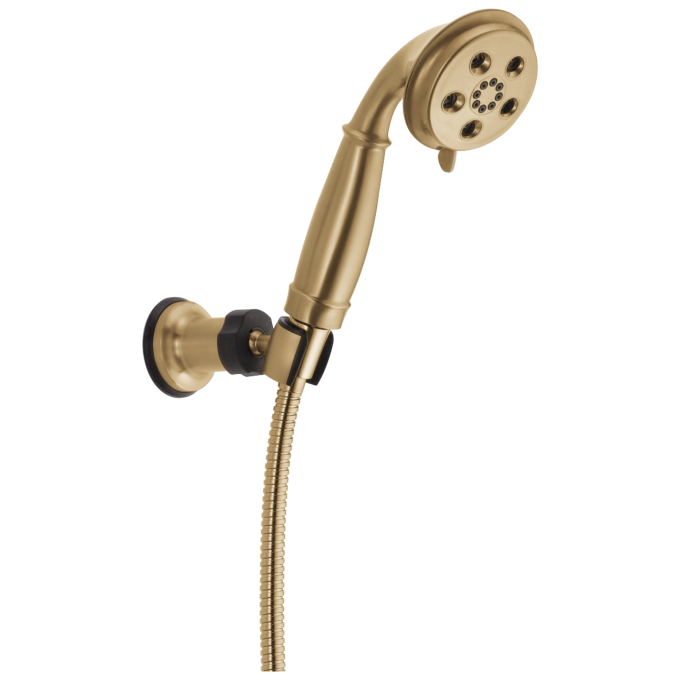 DELTA Universal Showering Components H2OKINETIC 3-Setting Adjustable Wall Mount Hand Shower — Champagne Bronze